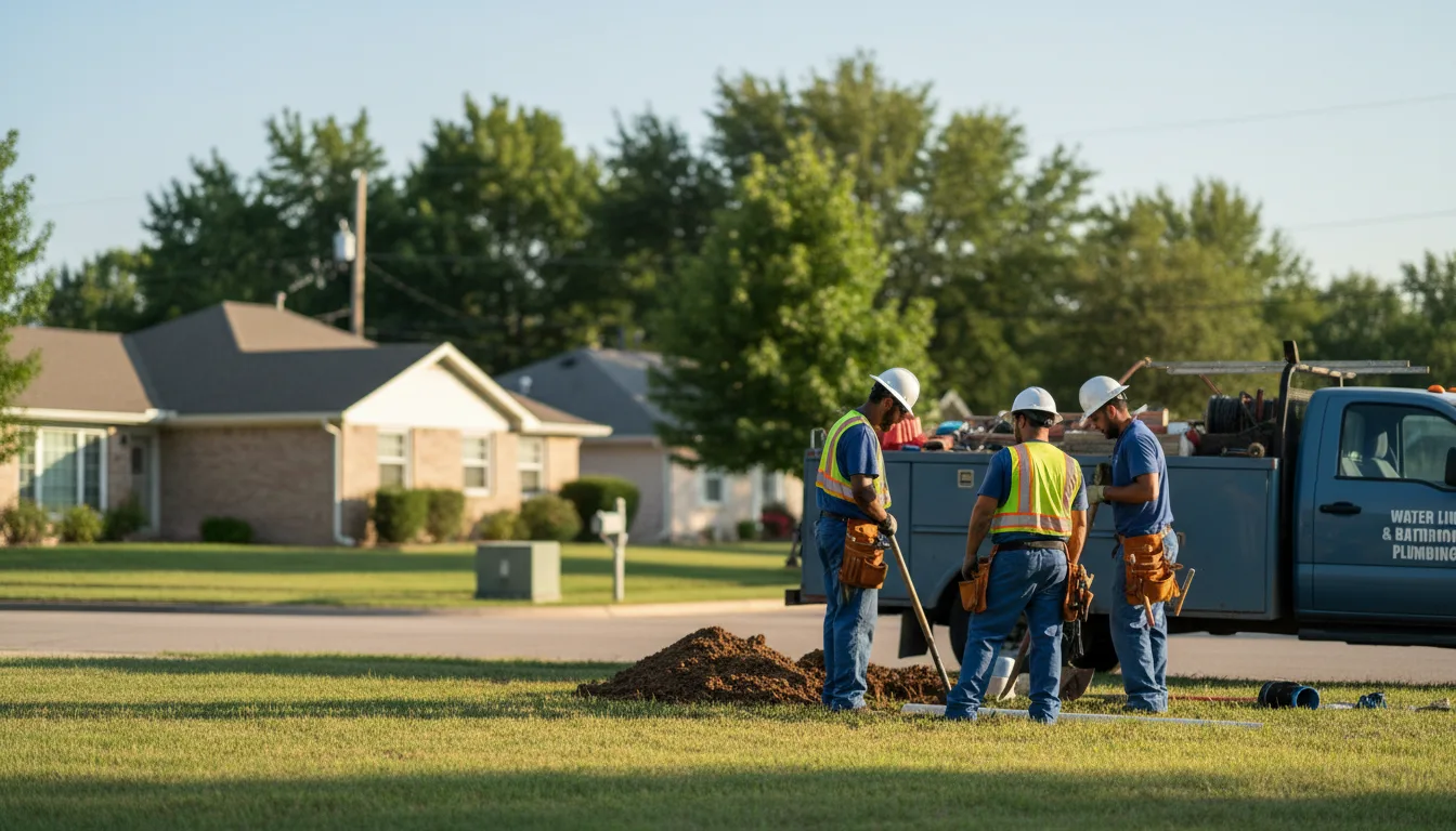 Residential water line and bathroom plumbing service in Spring Valley, OH